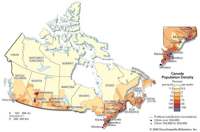 population density canada population density canada